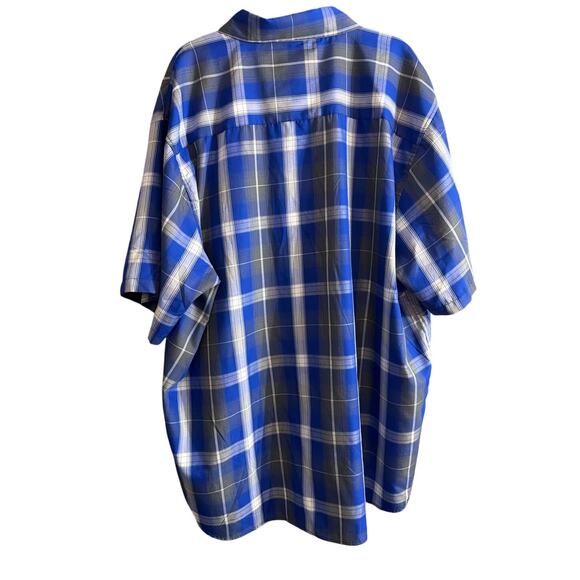 Dixxon Big Men's The Blue Line Flannel Button Up Party Shirt Blue & Gray Size 4X - Picture 3 of 7